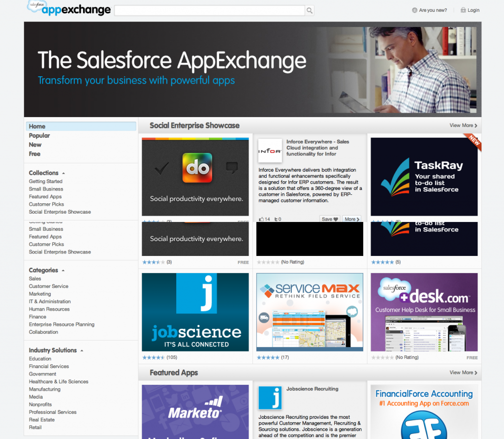 AppExchange New Home Page