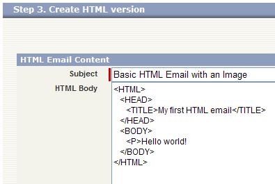 Basic HTML framework