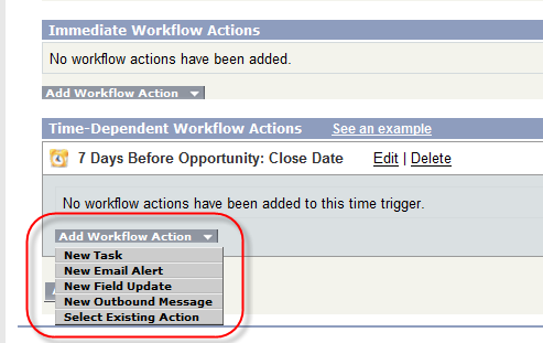 Workflow Set Delay Action
