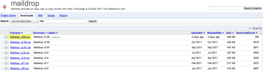 Download Maildrop from Google Code
