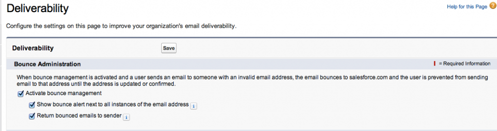 Configure Bounce Deliverability Settings