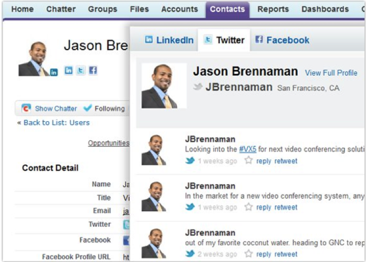 Social Contacts in Salesforce