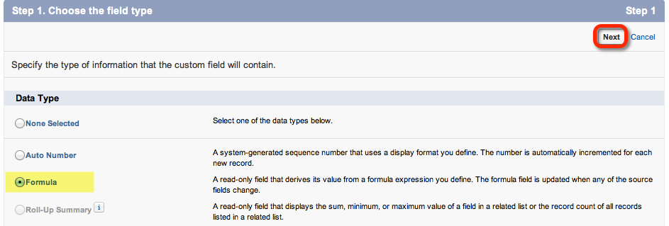 Step 1 MOD Formula