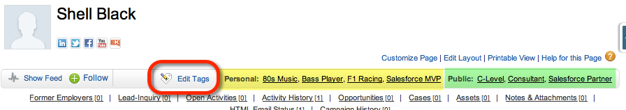 Tags Saved On A Record