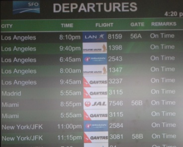 Departures at Airport