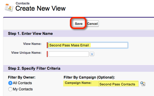 Mass Email - Use Your Campaign