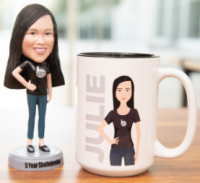 Mug and bobblehead swag